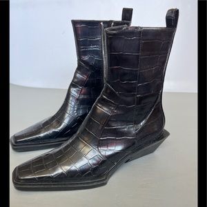 Zara snake skin western boots, Size US 9 | EUR 40